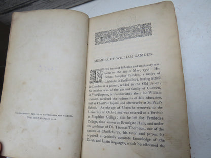 Remains Concerning Britain By William Camden 1870