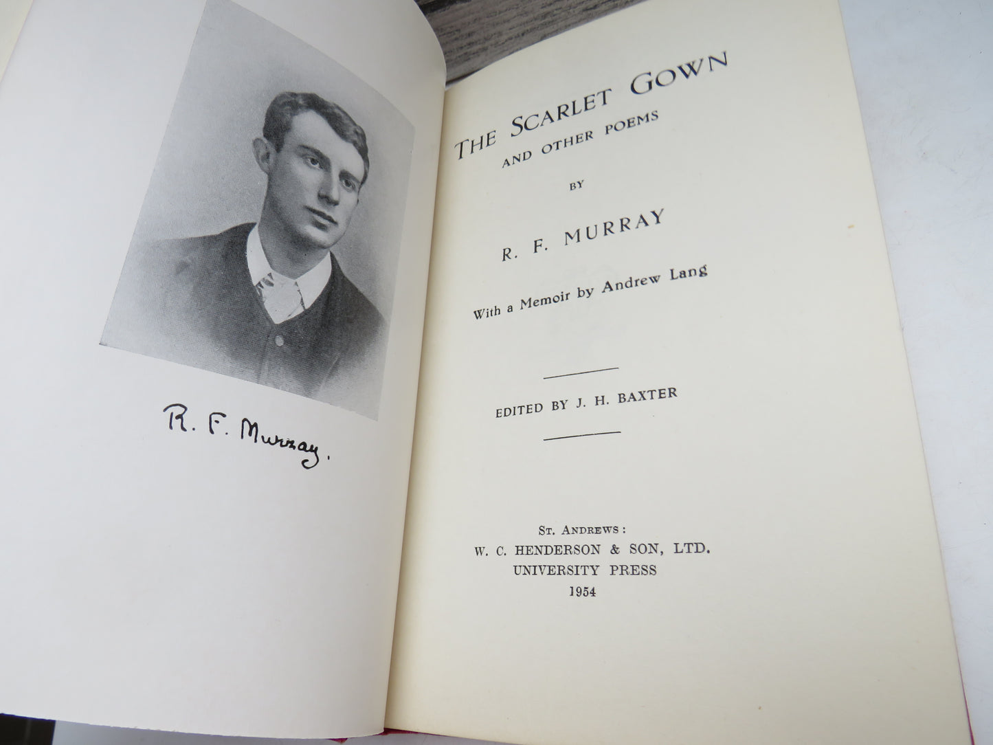 The Scarlet Gown and Other Poems By R.F. Murray 1954