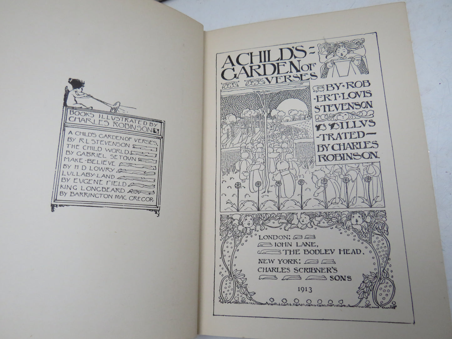 A Child's Garden of Verses By Robert Louis Stevenson Illustrated By Charles Robinson 1913