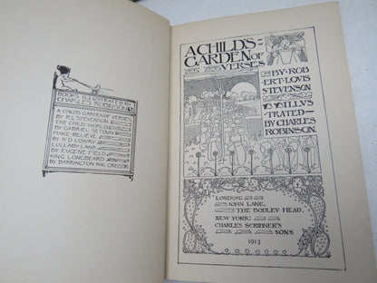 A Child's Garden of Verses By Robert Louis Stevenson Illustrated By Charles Robinson 1913