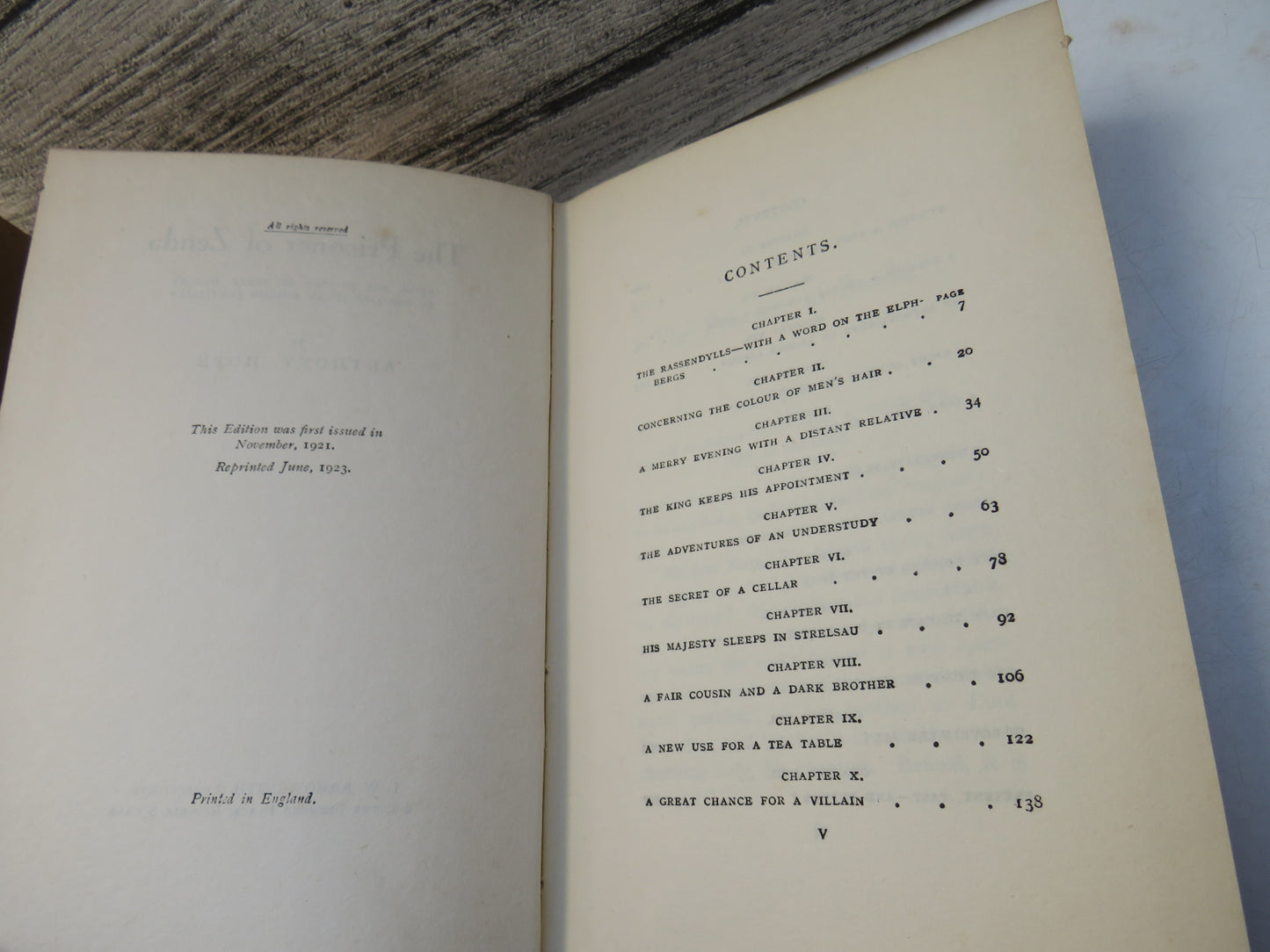 The Prisoner of Zenda Being The History of Three Months In The Life of An English Gentleman By Anthony Hope 1923