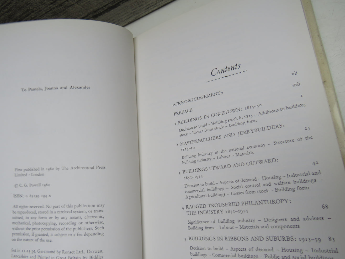 An Economic History of the British Building Industry 1815-1979 By C.G. Powell 1980