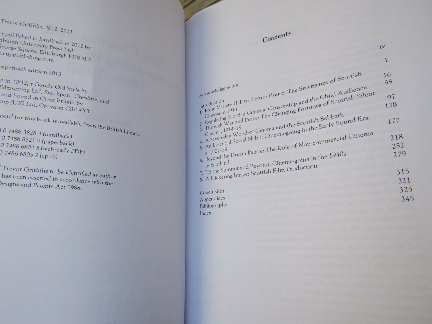 The Cinema and Cinema-Going In Scotland, 1896-1950 By Trevor Griffiths 2013