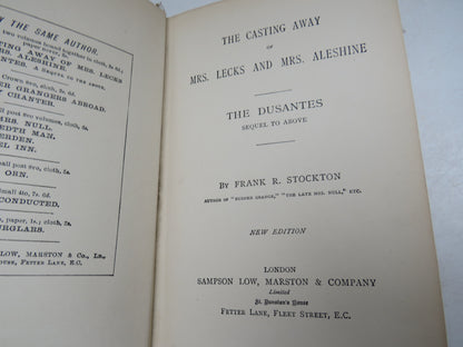 The Casting Away of Mrs. Lecks and Mrs. Aleshine The Dusantes Sequel To Above By Frank R. Stockton book image 4
