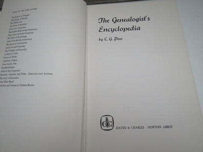 The Genealogist's Encyclopedia By L.G. Pine 1969