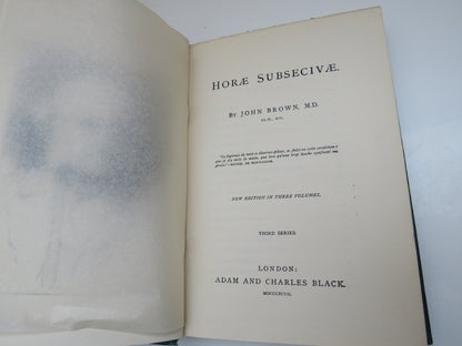 Horae Subsecivae By John Brown 1897 book image 4