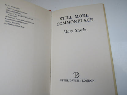 Still More Commonplace By Mary Stocks 1973 1st Edition book image 3