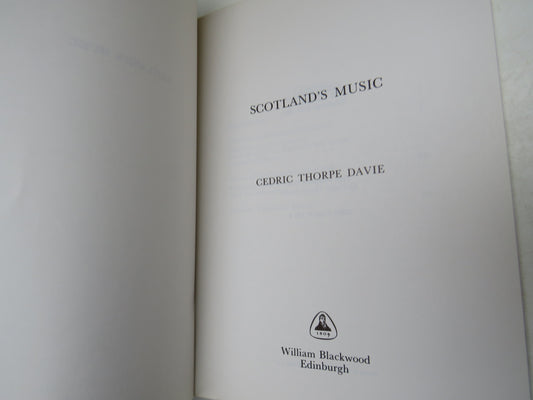 Scotland's Music By Cedric Thorpe Davie 1980 Book