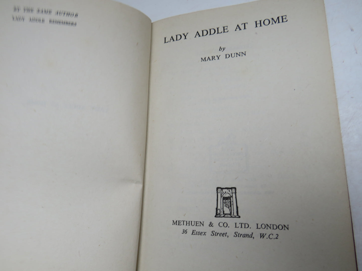 Lady Addle At Home By Mary Dunn 1945 1st Edition Book