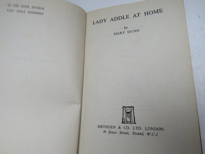Lady Addle At Home By Mary Dunn 1945 1st Edition Book book image 3