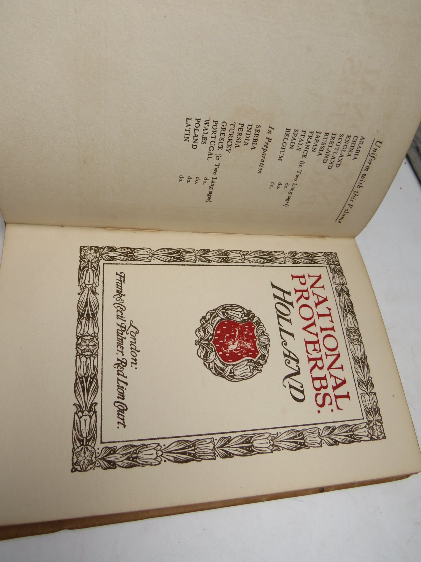 National Proverbs Holland 1915