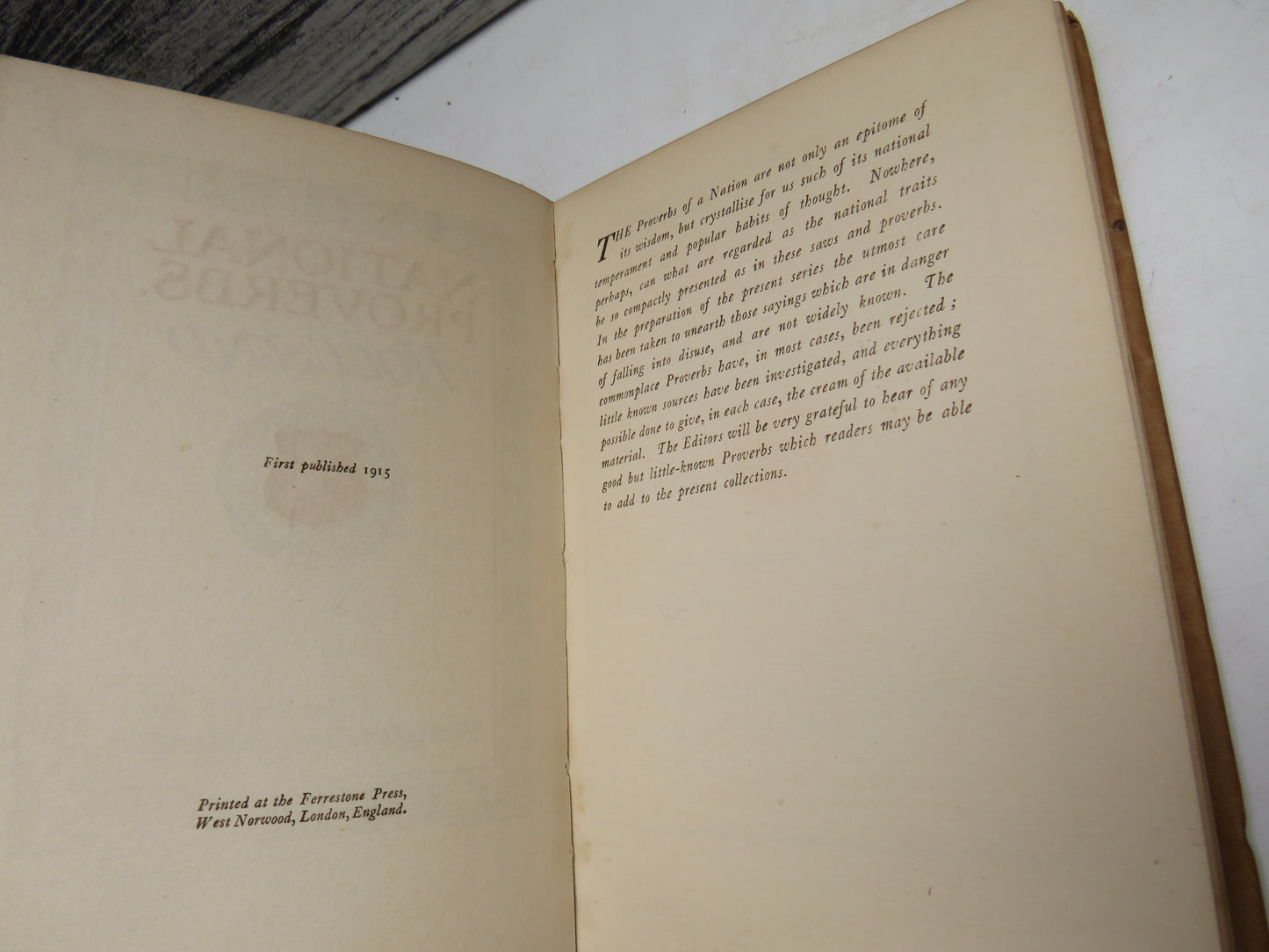 National Proverbs Holland 1915