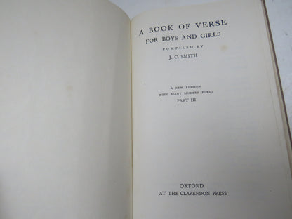 A Book Of Verse For Boys and Girls Compiled By J. C. Smith Part III 1936 Antique Book book image 3