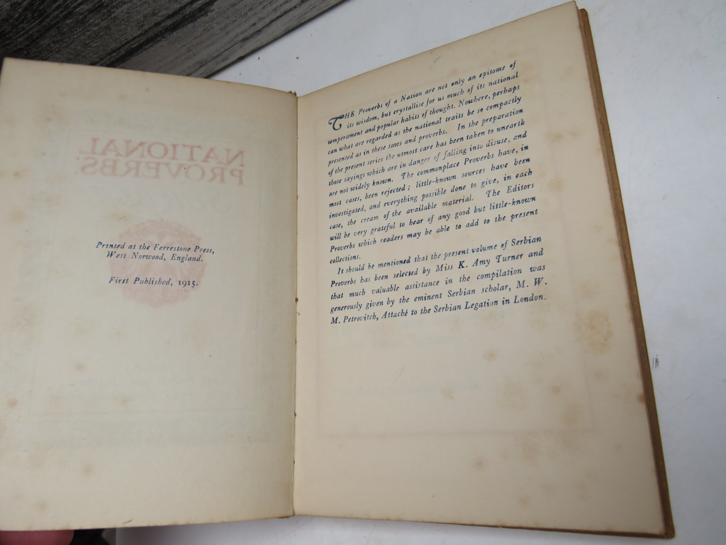 National Proverbs Serbia 1915