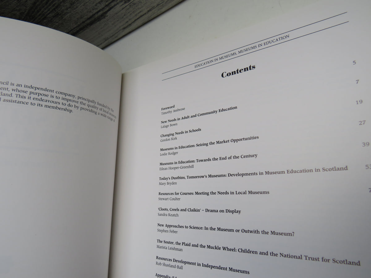 Education In Museums Museums In Education Edited By Timothy Ambrose 1987