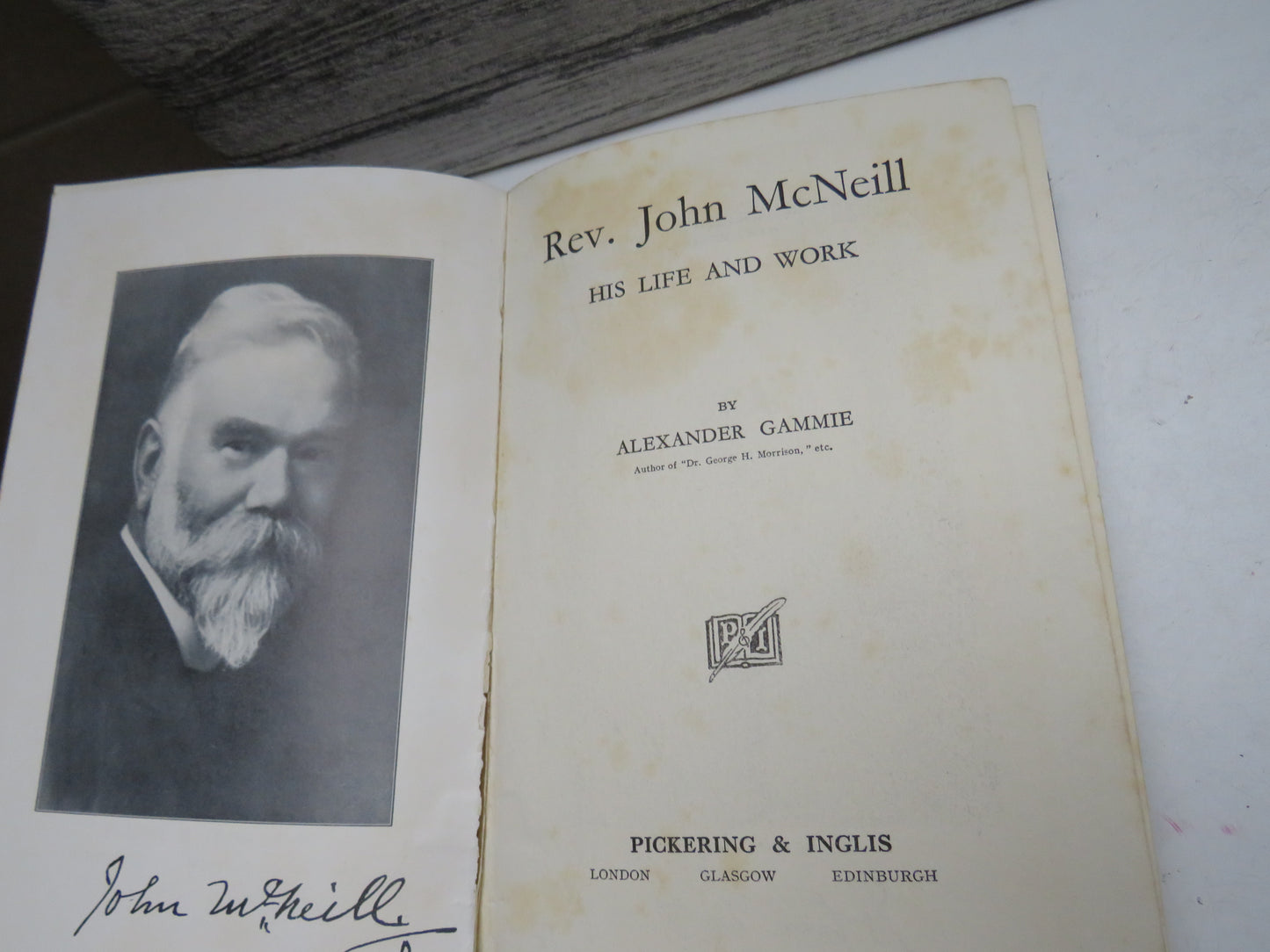 Rev. John McNeil His Life and Work By Alexander Gammie