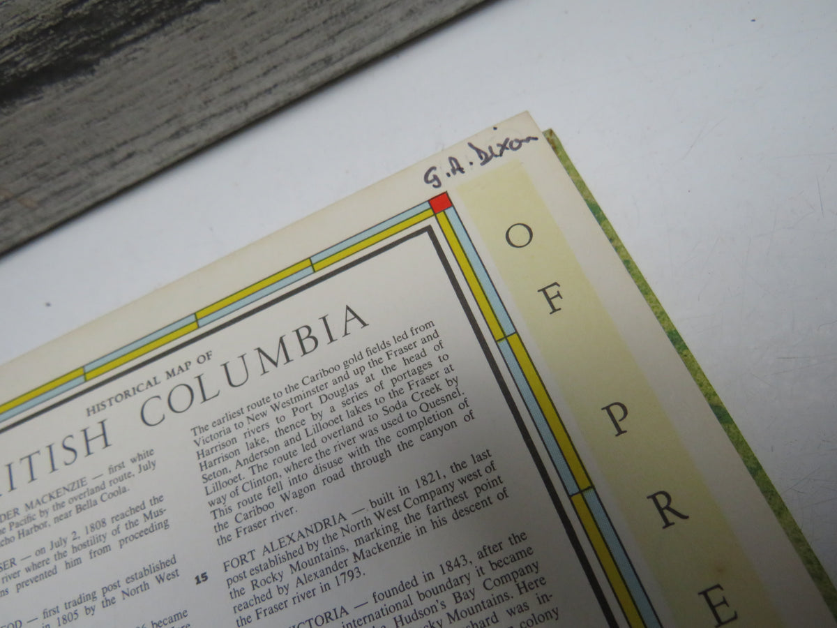 British Columbia Official Centenary Record (Revised Edition) 1858-1958 A Century of Progress