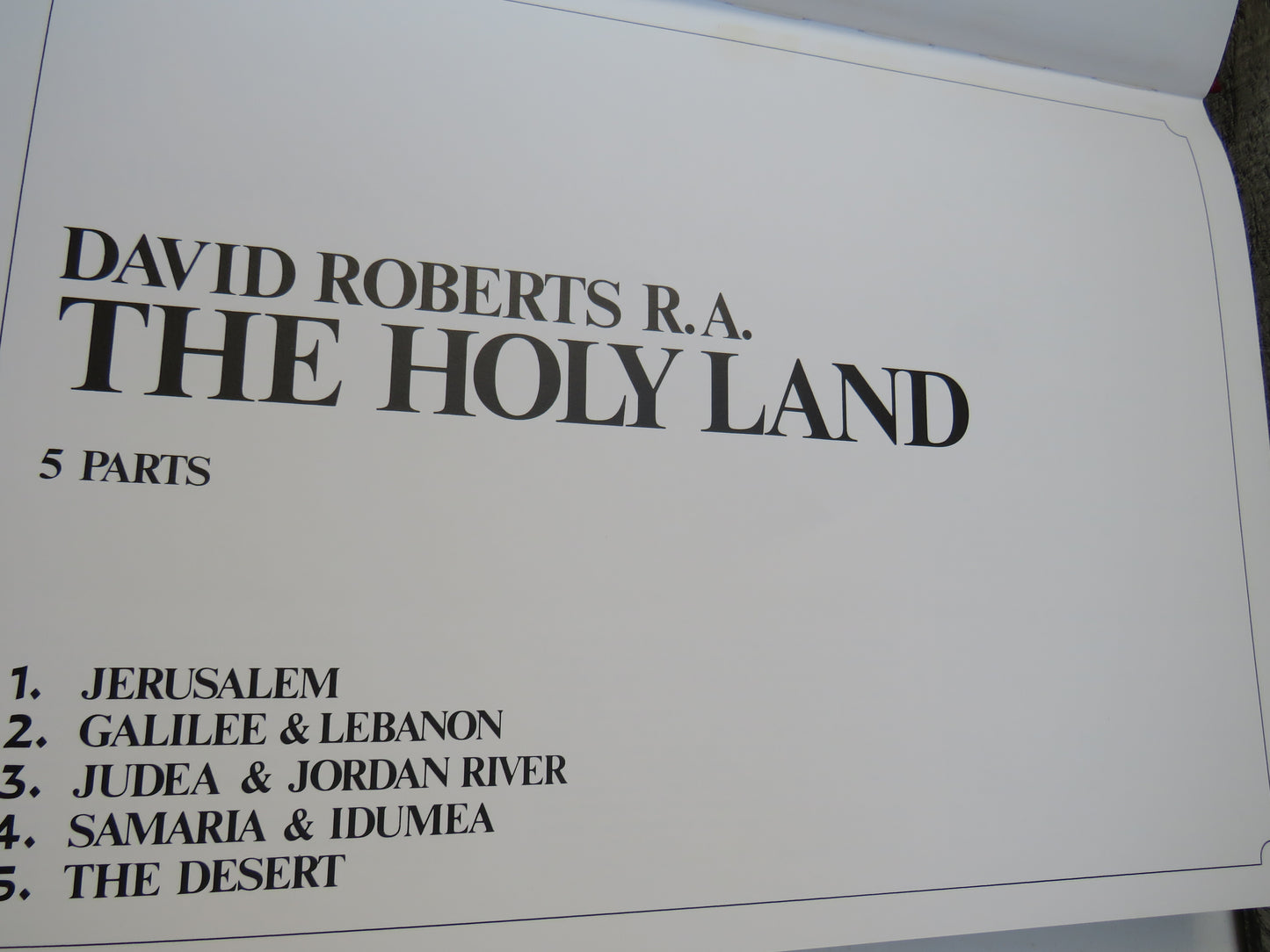 The Holyland 5 Parts By David Robert 1982