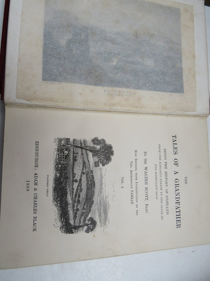 The Tales of A Grandfather Being The History of Scotland By Sir Walter Scott Vol I & II 1888 Antique book image 4