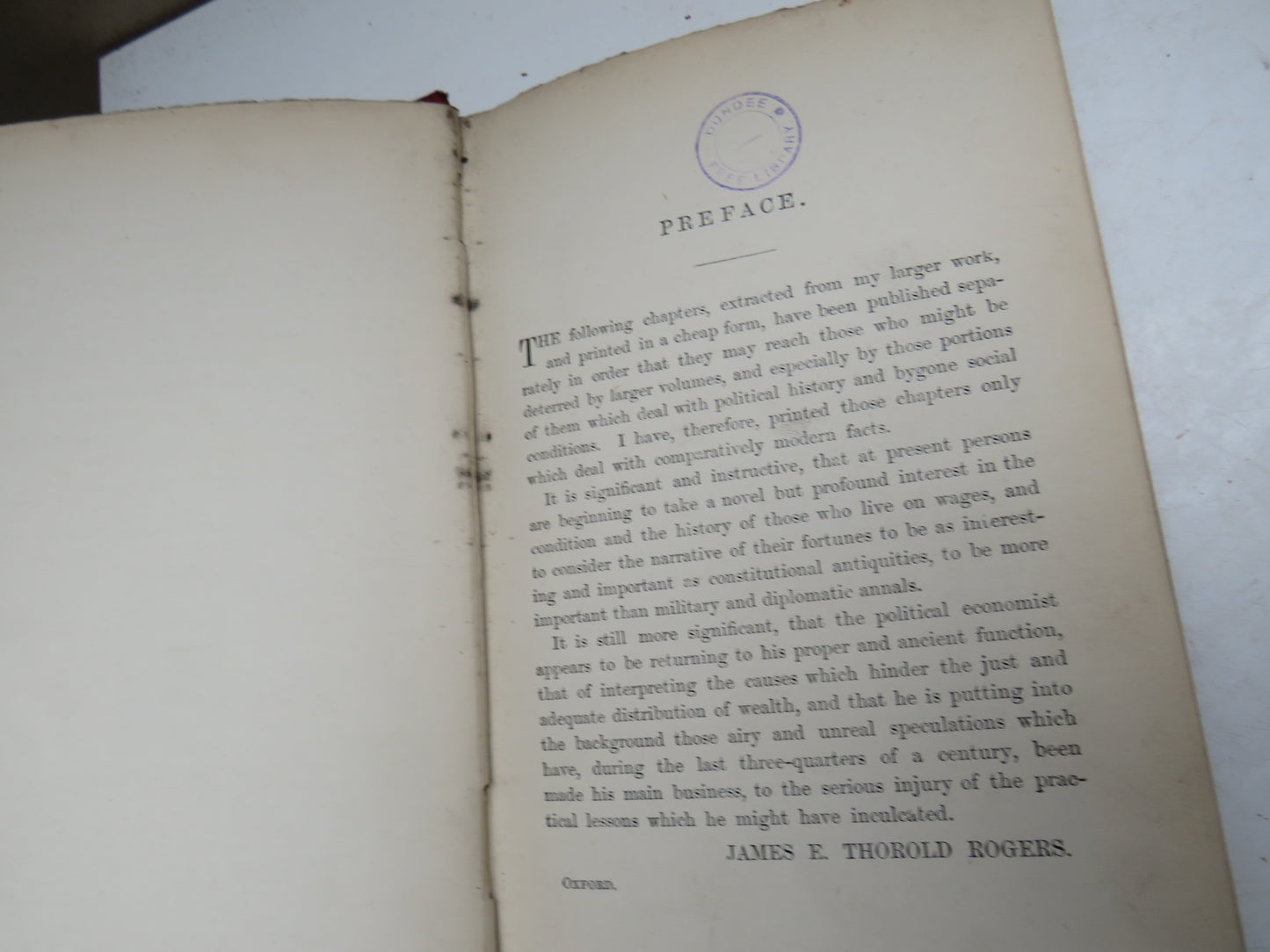 Eight Chapters On The History of Work and Wages Being A Reprint of Chapters VIII, XIV, XV, XVII, XVIII, XIX, XX of Six Centuries of Work and Wages By James E. Thorold Rogers 1891