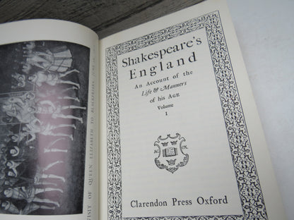 Shakespeare's England An Account of the Life & Manners of His Age Volume I 1966