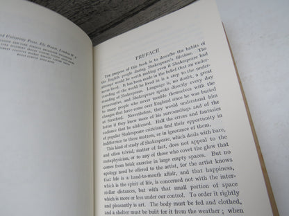 Shakespeare's England An Account of the Life & Manners of His Age Volume I 1966