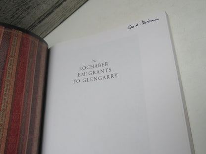 The Lochaber Emigrants To Glengarry Edited By Rae Fleming 1994