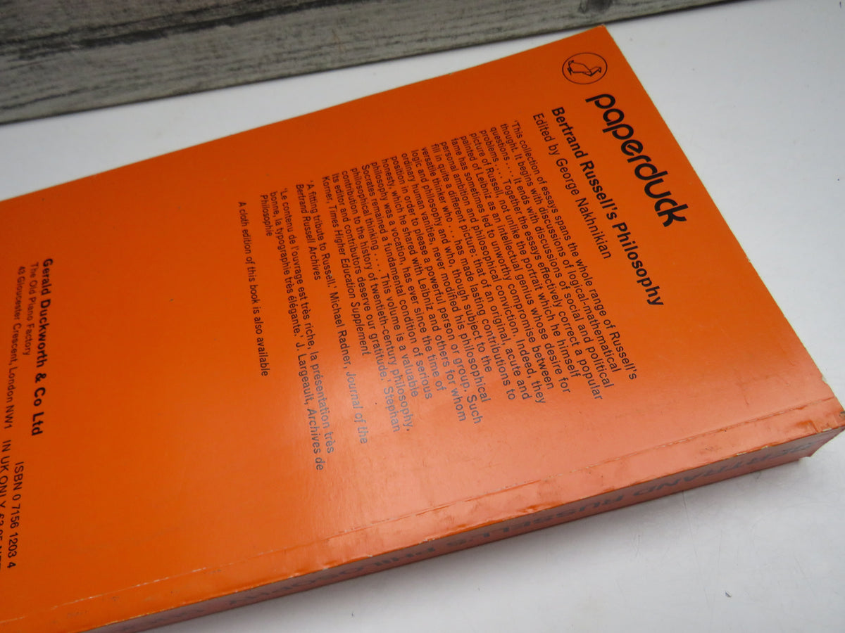 Bertrand Russell's Philosophy Edited by George Nakhnikian 1974