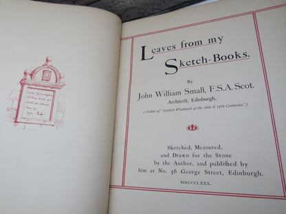 Leaves From My Sketch-Books By John William Small 1880 book image 4