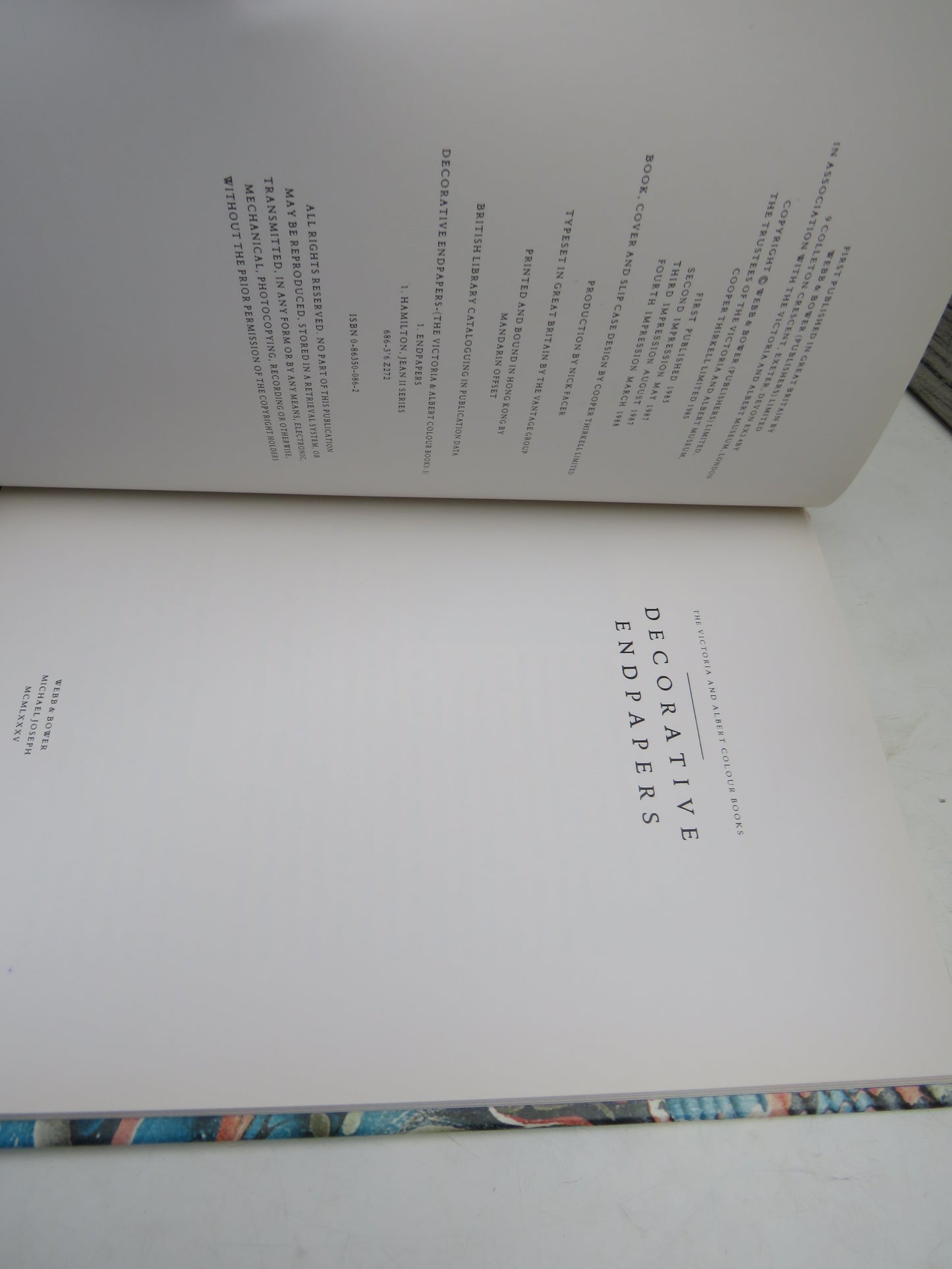 The Victoria and Albert Colour Books - Decorative Endpapers 1988