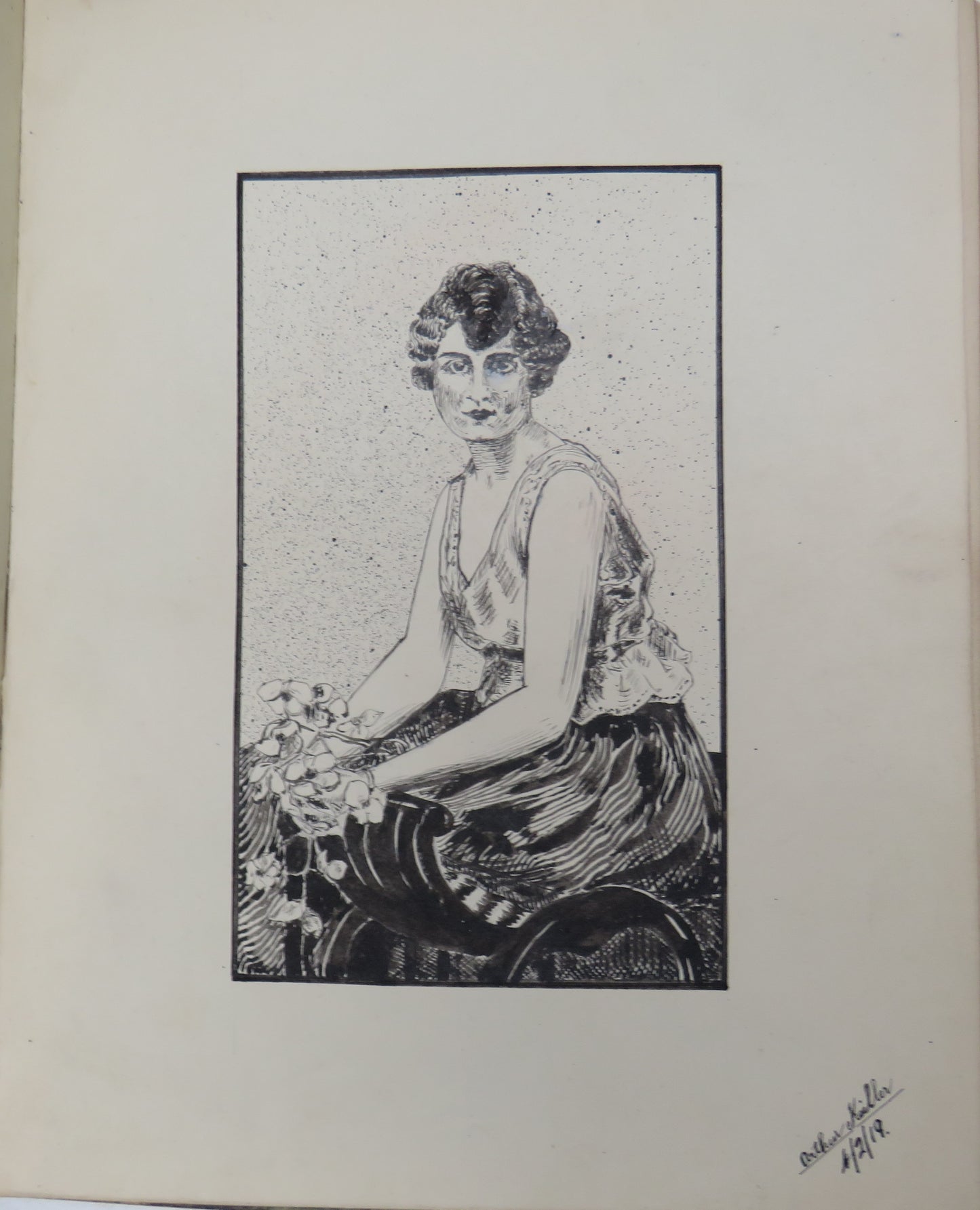 A Very Interesting Antique Scrap Book With Drawings, Poems, Messages etc.