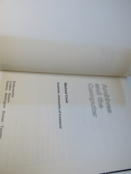 Archives and the Computer By Michael Cook 1980