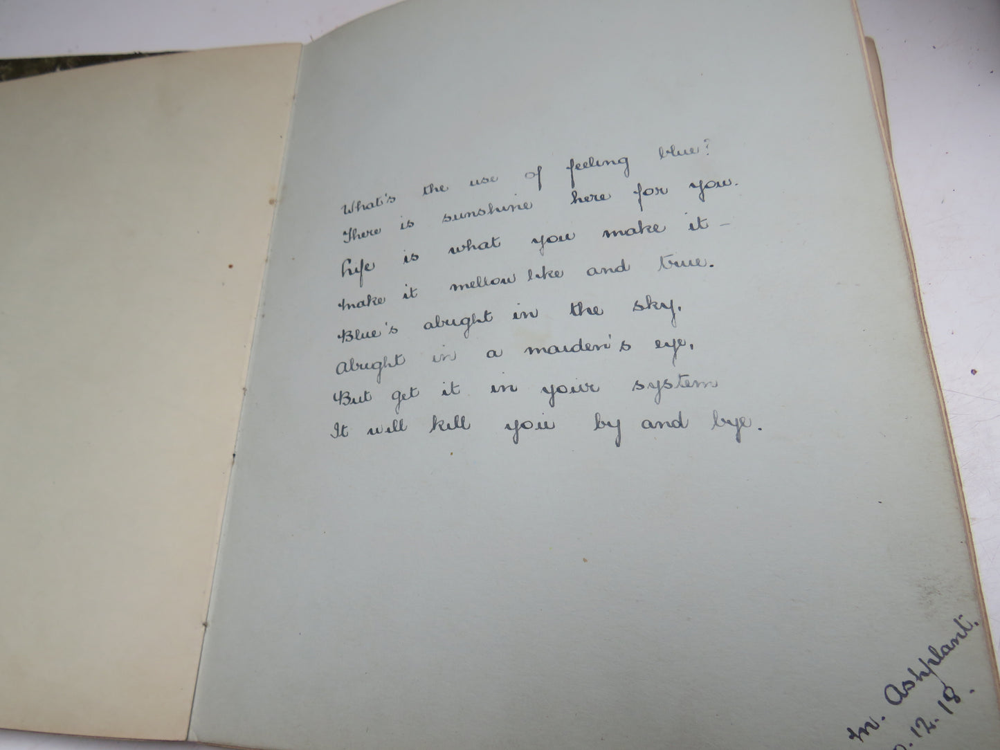 A Very Interesting Antique Scrap Book With Drawings, Poems, Messages etc.