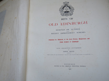 Bits Of Old Edinburgh Removed or Altered Recent Improved Schemes By John Reid 1900 book image 5