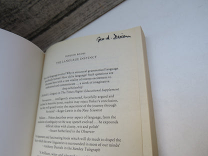 The Language Instinct The New Science of Language and Mind By Steven Pinker 1994