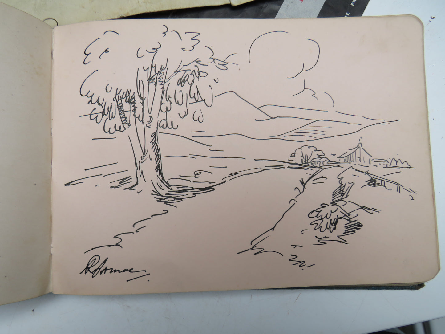 Interesting Antique Autograph Album / Scrap Book Including Johnnie Ray & The Deep River Boys 1947