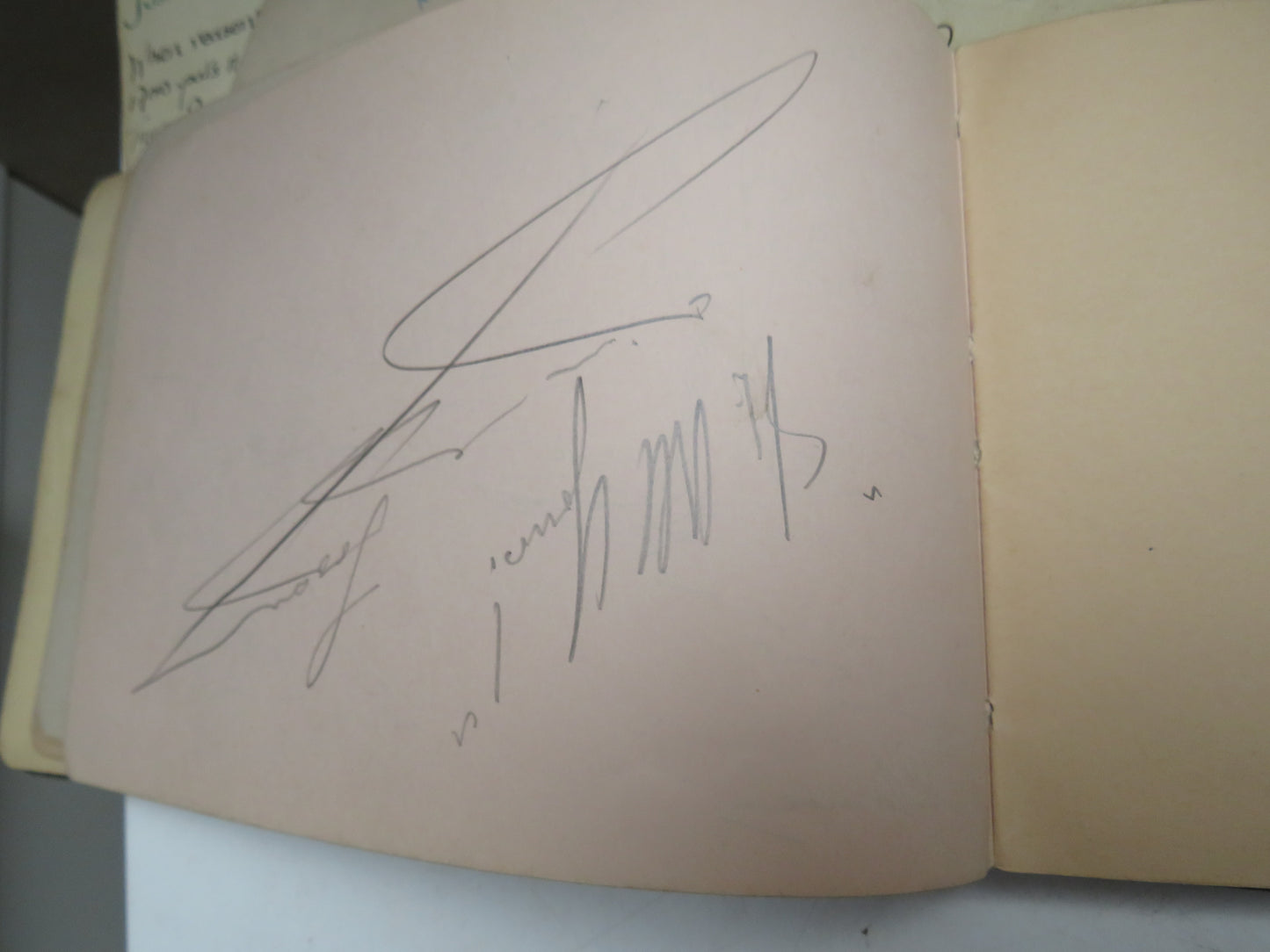 Interesting Antique Autograph Album / Scrap Book Including Johnnie Ray & The Deep River Boys 1947