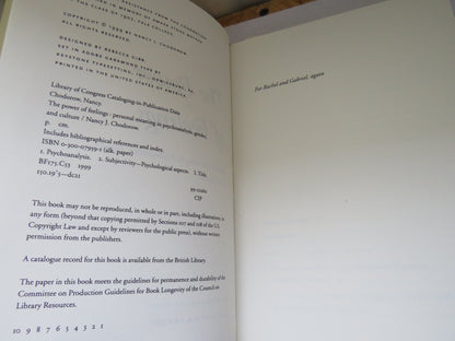 The Power of Feelings Personal Meaning In Psychoanalysis, Gender, and Culture By Nancy J. Chodorow 1 book image 3