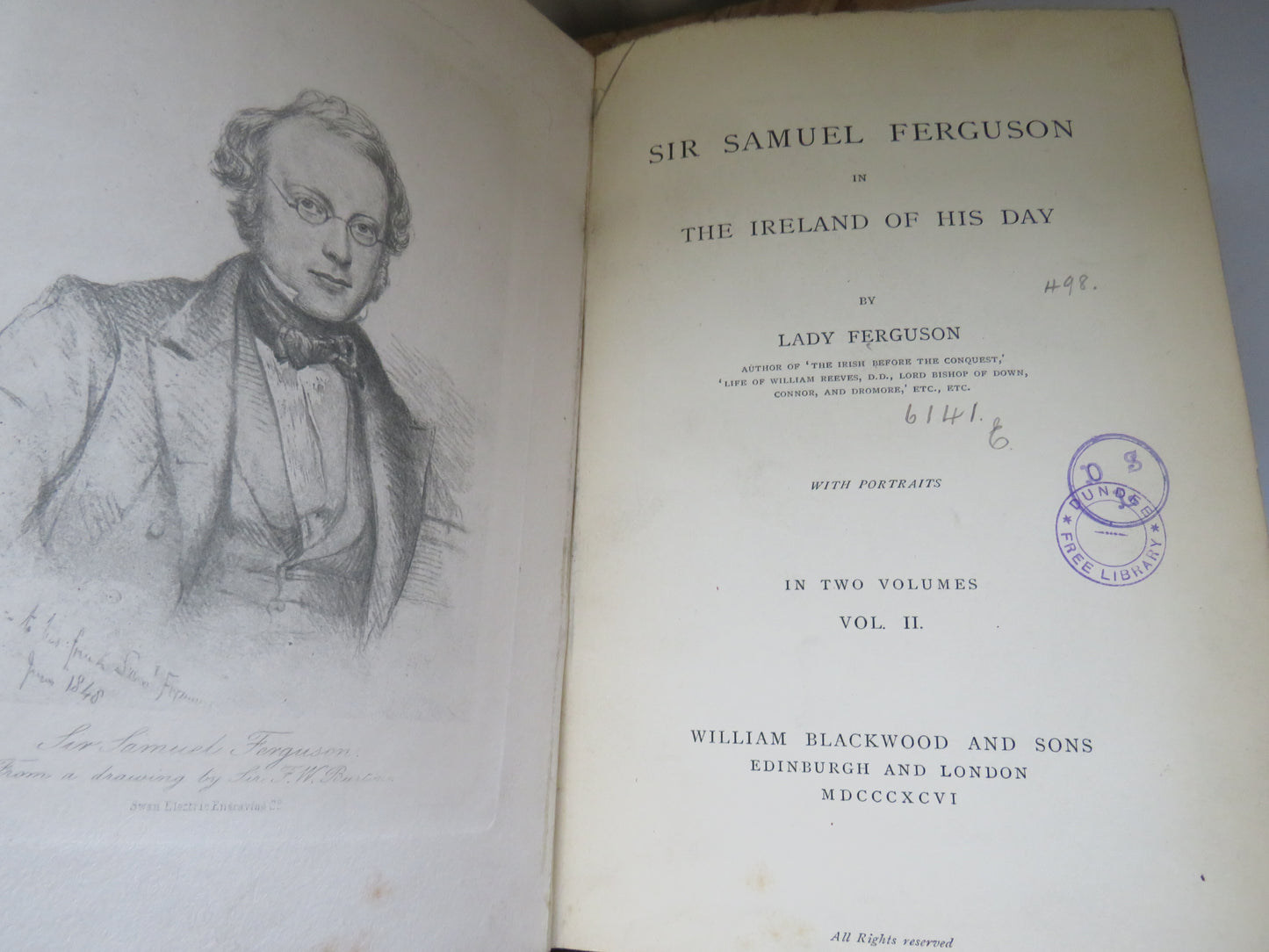 Sir Samuel Ferguson In The Ireland Of His Day By Lady Ferguson 1896