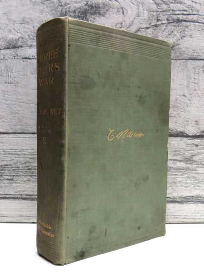 Three Years War (October 1899-June 1902) By Christian Rudolf De Wet 1902 book front cover