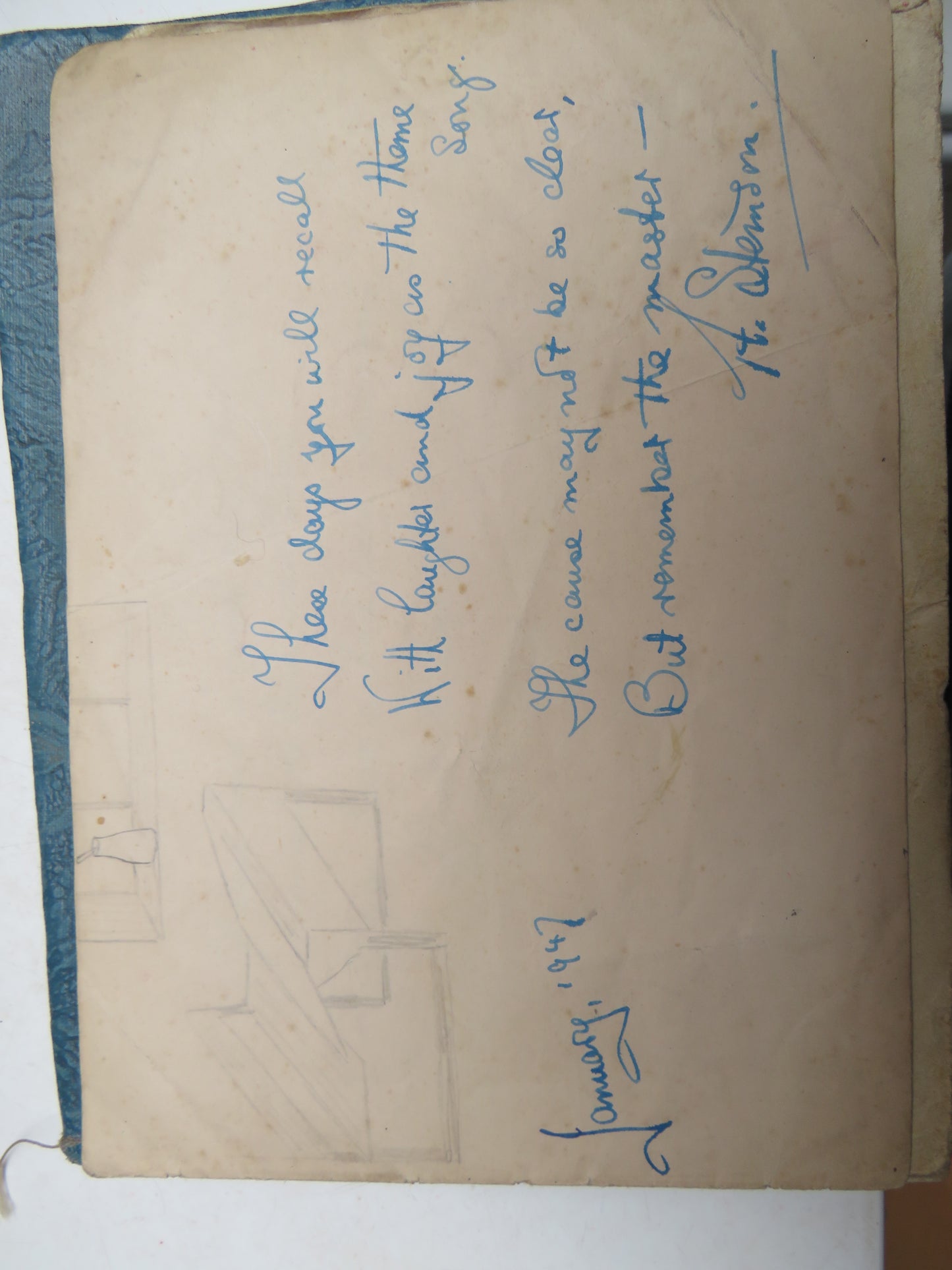 Interesting Antique Autograph Album / Scrap Book Including Johnnie Ray & The Deep River Boys 1947