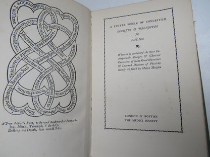 A Little Booke of Conceited Secrets & Delights For Ladies 1928 Antique Book book image 2
