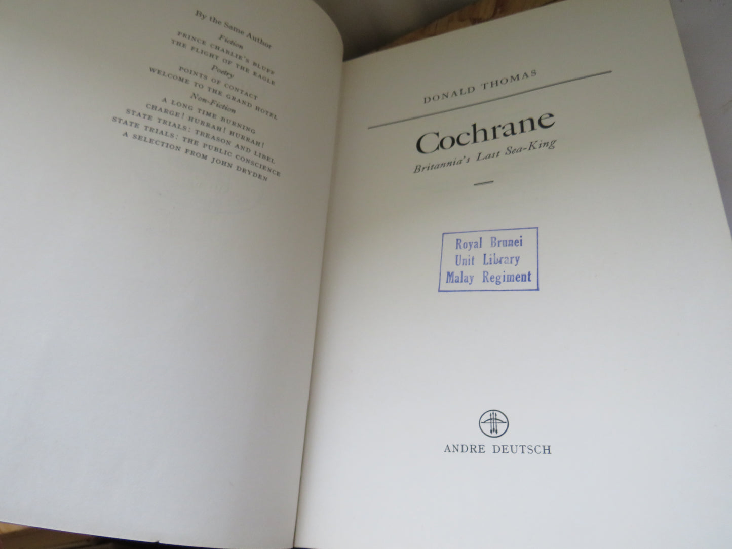 Cochrane Britannia's Last Sea-King By Donald Thomas 1978