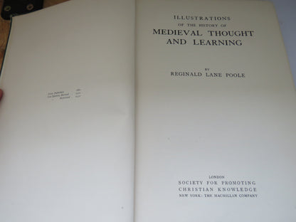 Illustrations of the History of Medieval Thought and Learning By Reginald Lane Poole 1932 book image 4