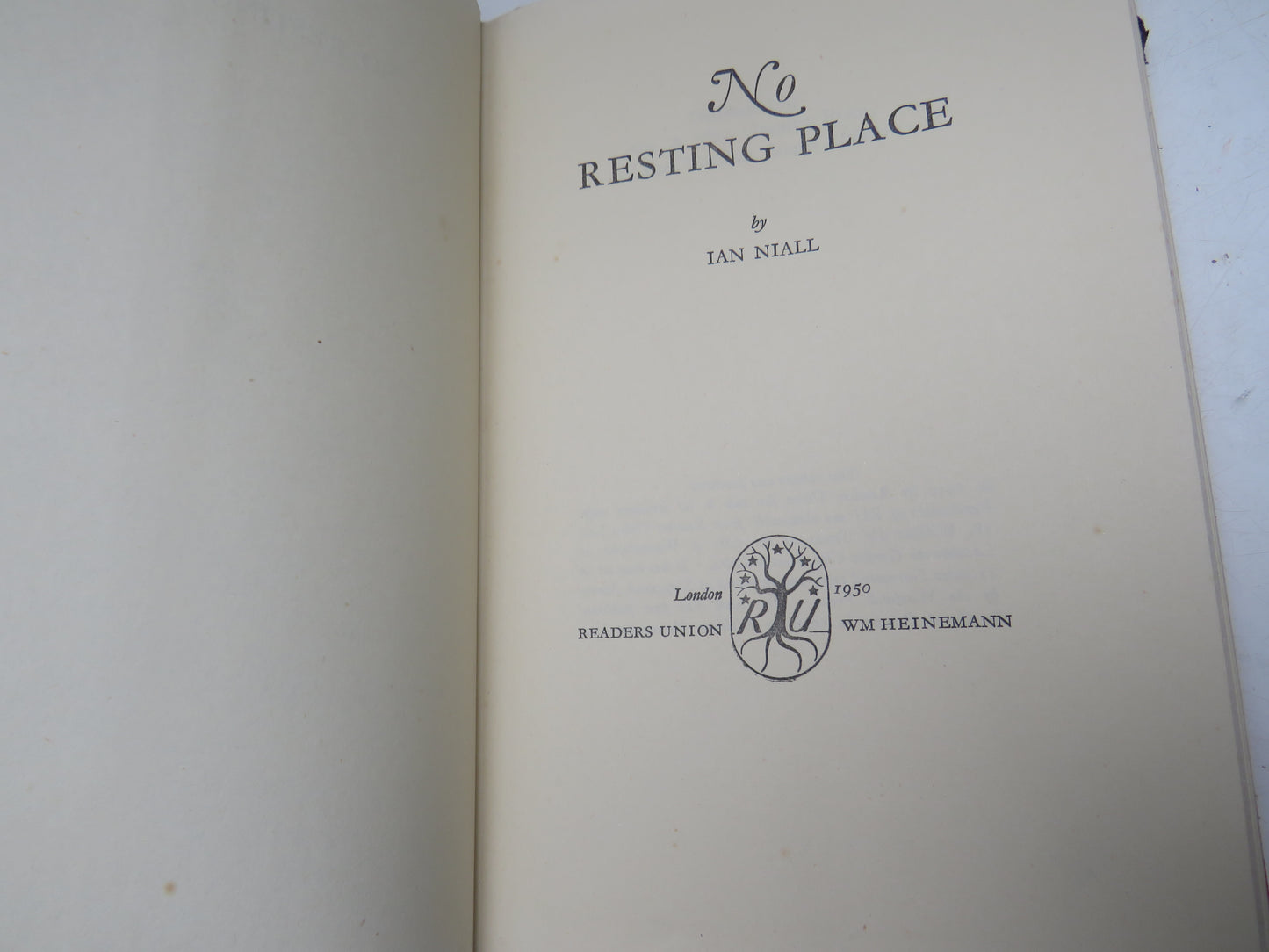 No Resting Place By Ian Niall 1950