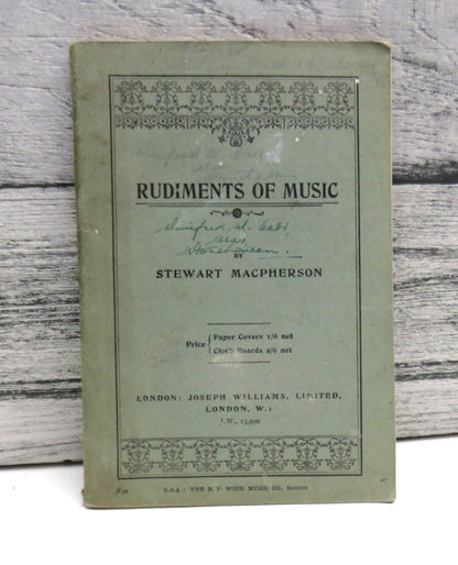 Rudiments of Music By Stewart MacPherson book front cover