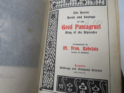 The Works of Francois Rabelais Translated By Sir Thomas Urquhart 1897 Volumes III, IV & V