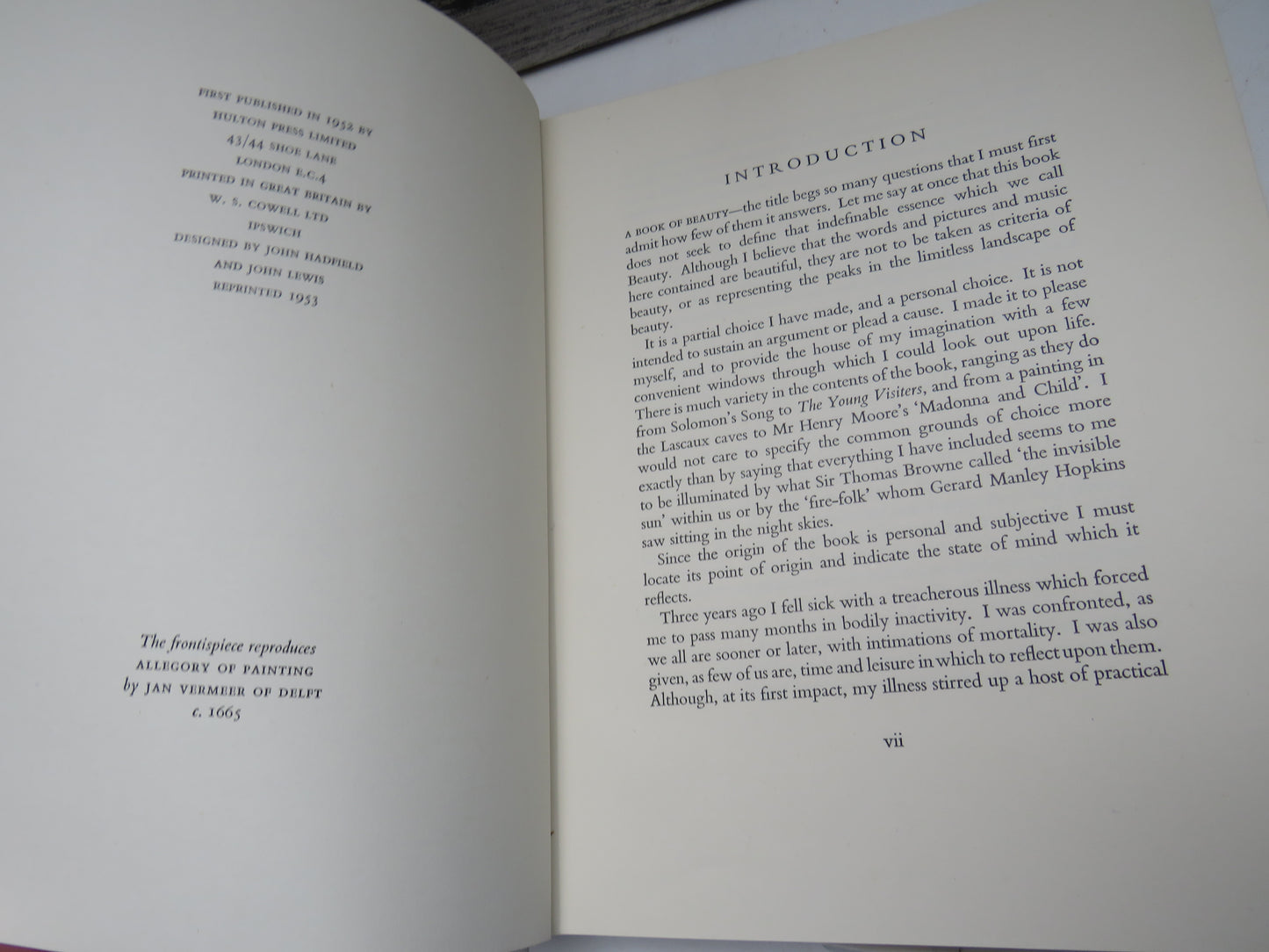A Book of Beauty An Anthology of Words and Pictures Compiled By John Hadfield 1953