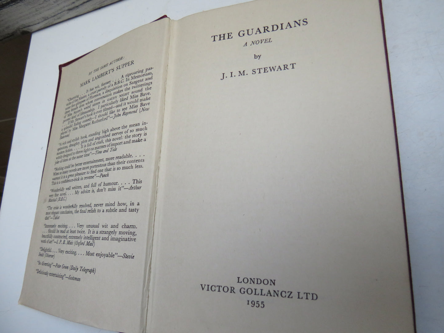 The Guardians A Novel By J.M. Stewart 1955