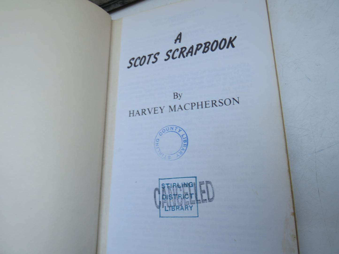 A Scots Scrapbook By Harvey Macpherson 1973